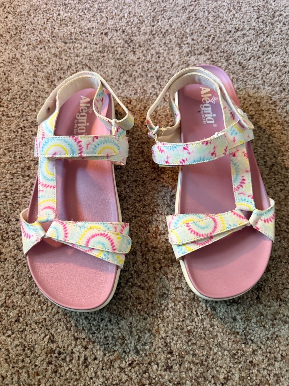 Alegria Adjustable Backstrap Sandals Henna tie-dye Size 41